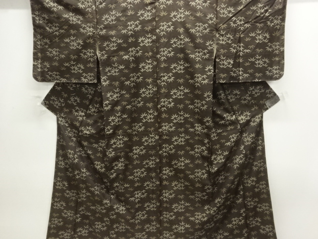 JAPANESE KIMONO / ANTIQUE KIMONO / TAISHO ROMAN STYLE / MEISEN / WOVEN BAMBOO GRASS